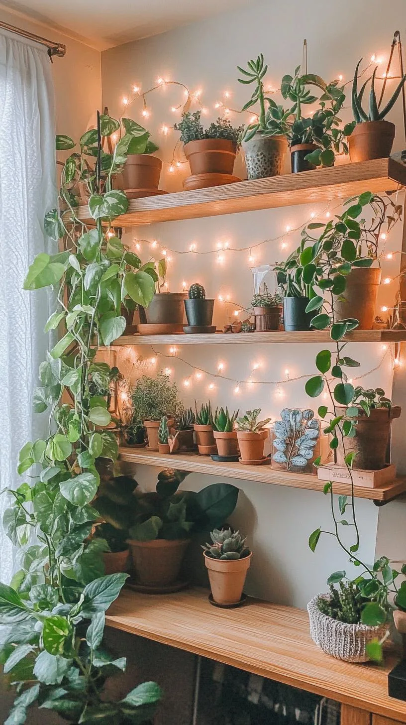 8. Plant-Filled Boho Shelf Styling-2