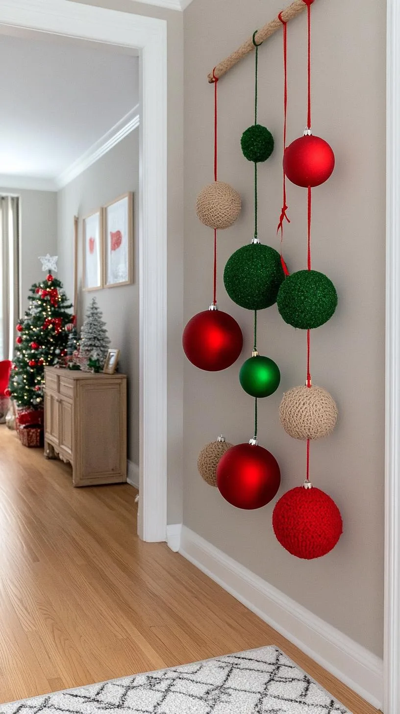 10. Red and green ornament zigzag suspended from ceiling-1