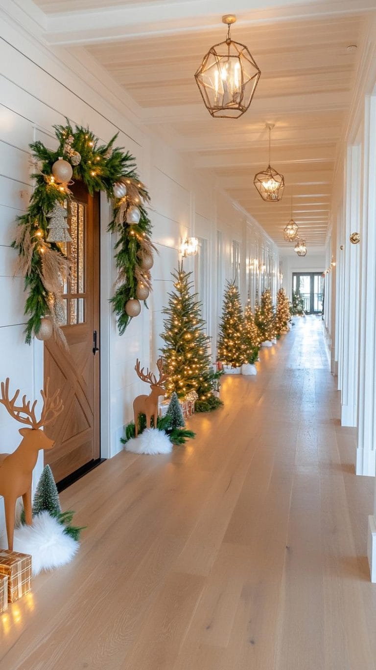 20 Unique Christmas Hallway Decoration Ideas - Lovely Harbor