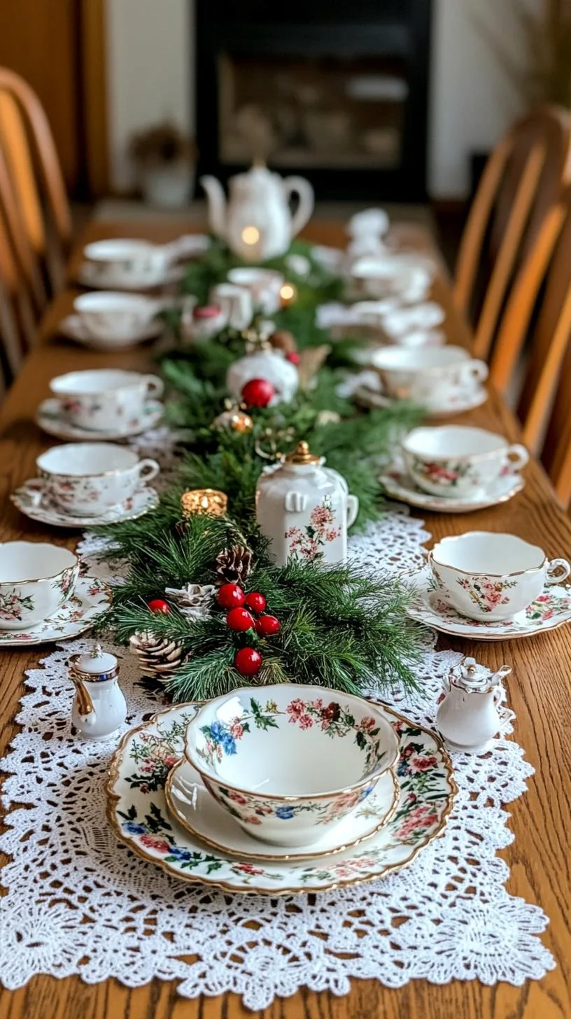 15 Unique Winter Tablescapes to Transform Your Dining Room 16 6. Retro Holiday Table Setting Ideas-0