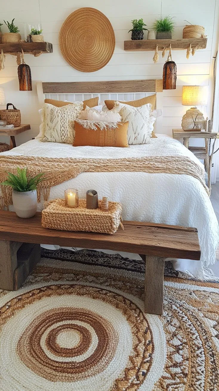 14. Rustic Boho Meditation Corner Ideas-1
