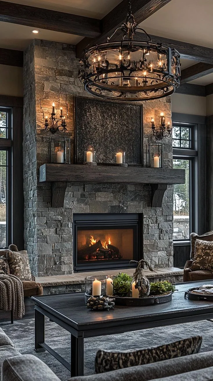 5. Rustic Fireplace Decor Inspiration-2