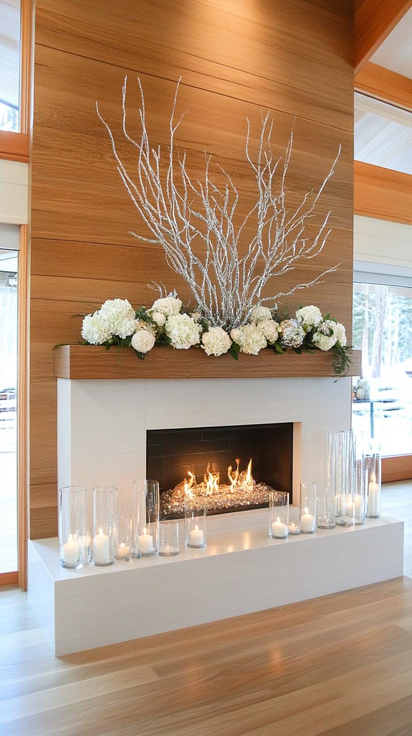 5. Sparkling Winter Mantle Decor Ideas-0