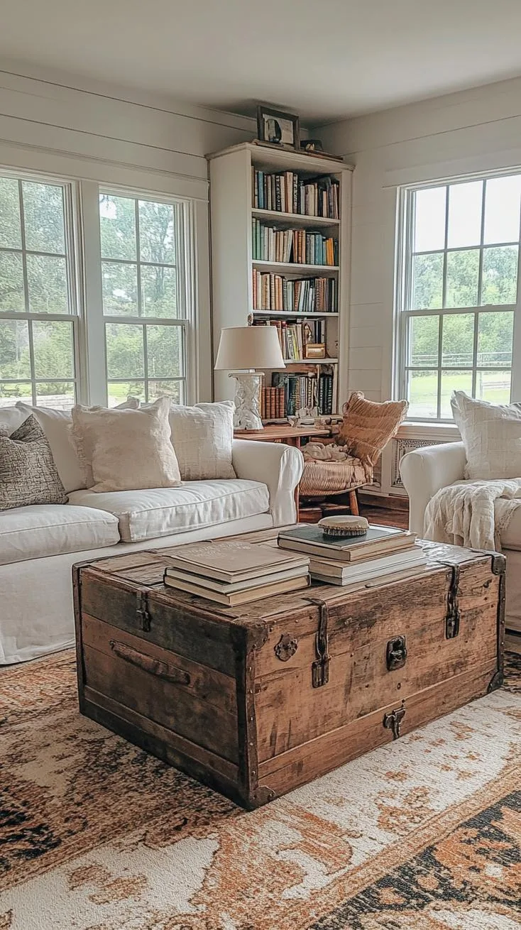 12. Vintage Trunk Coffee Table Styling-1