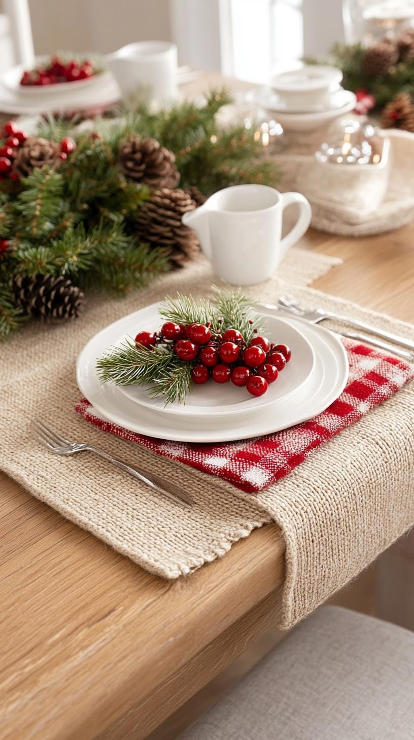 11. Warm and Welcoming Farmhouse Christmas Table with Chunky Knit Accents-2