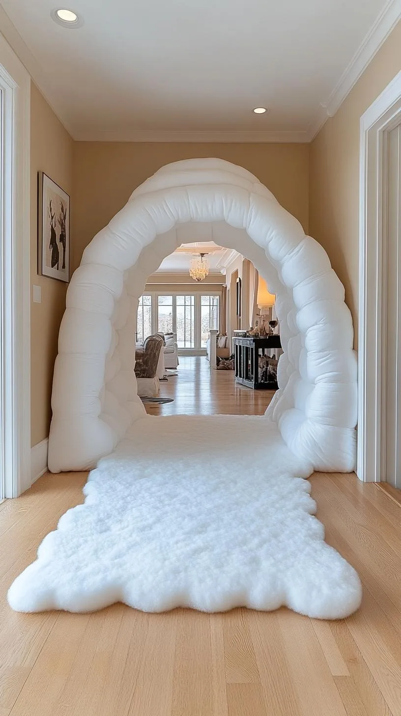 20. Whimsical igloo doorway with cotton batting snow effect-0