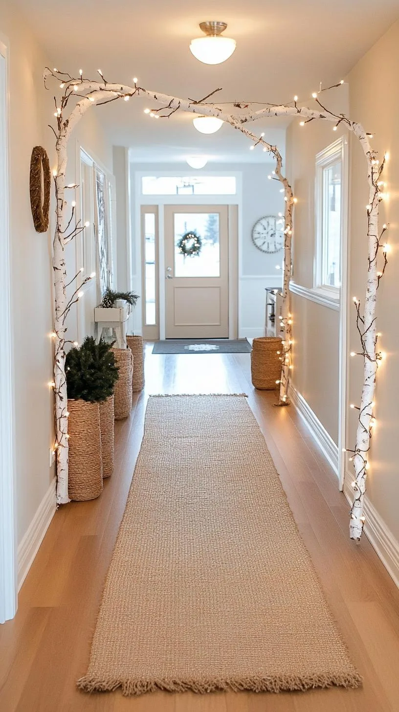 12. White branches archway decorated with twinkling micro lights-1