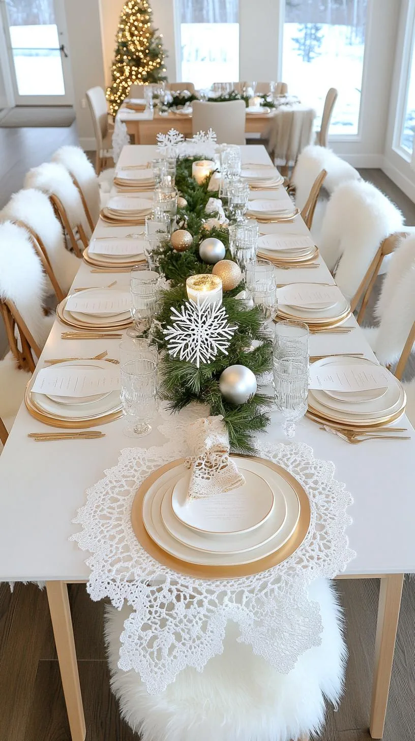 15 Unique Winter Tablescapes to Transform Your Dining Room 39 15. Winter Whimsy: Textured Whites Display-0