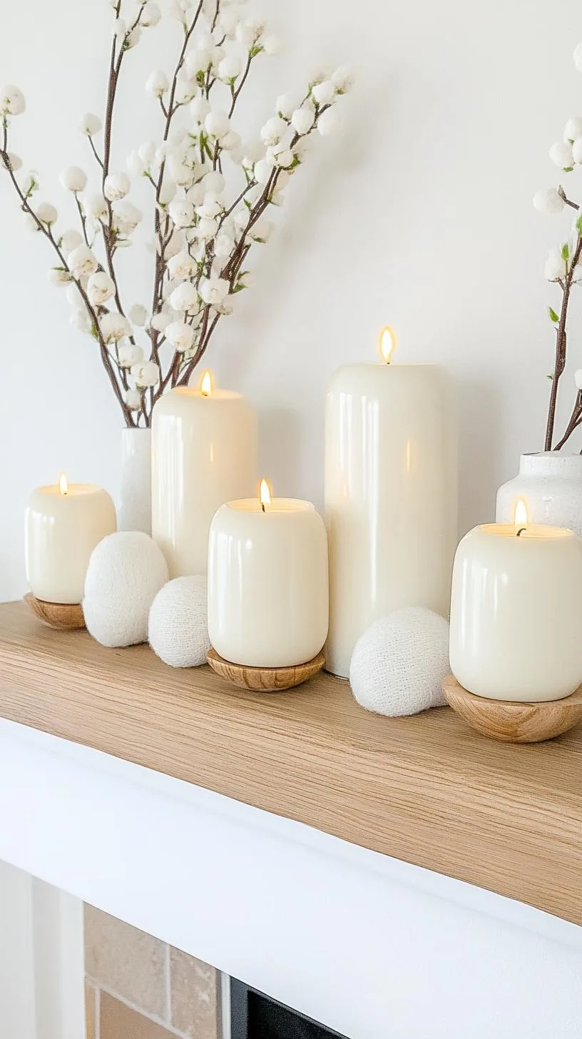 11. Winter White Mantle Decor Ideas-1