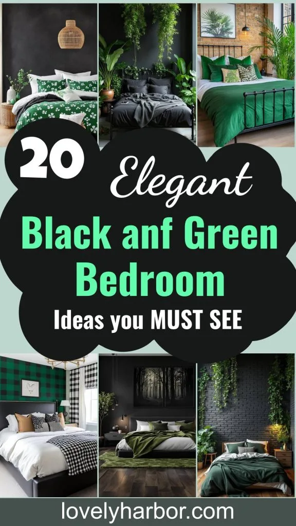 20 Elegant Black And Green Bedroom Ideas You Must See
