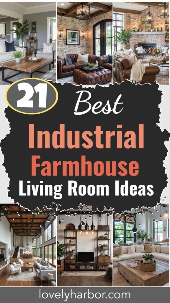 21 Best Industrial Farmhouse Living Room Ideas To Inspire