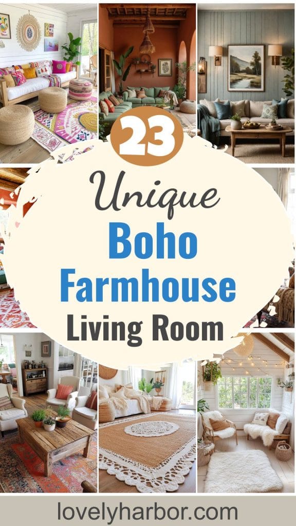 23 Unique Boho Farmhouse Living Room Ideas To Copy