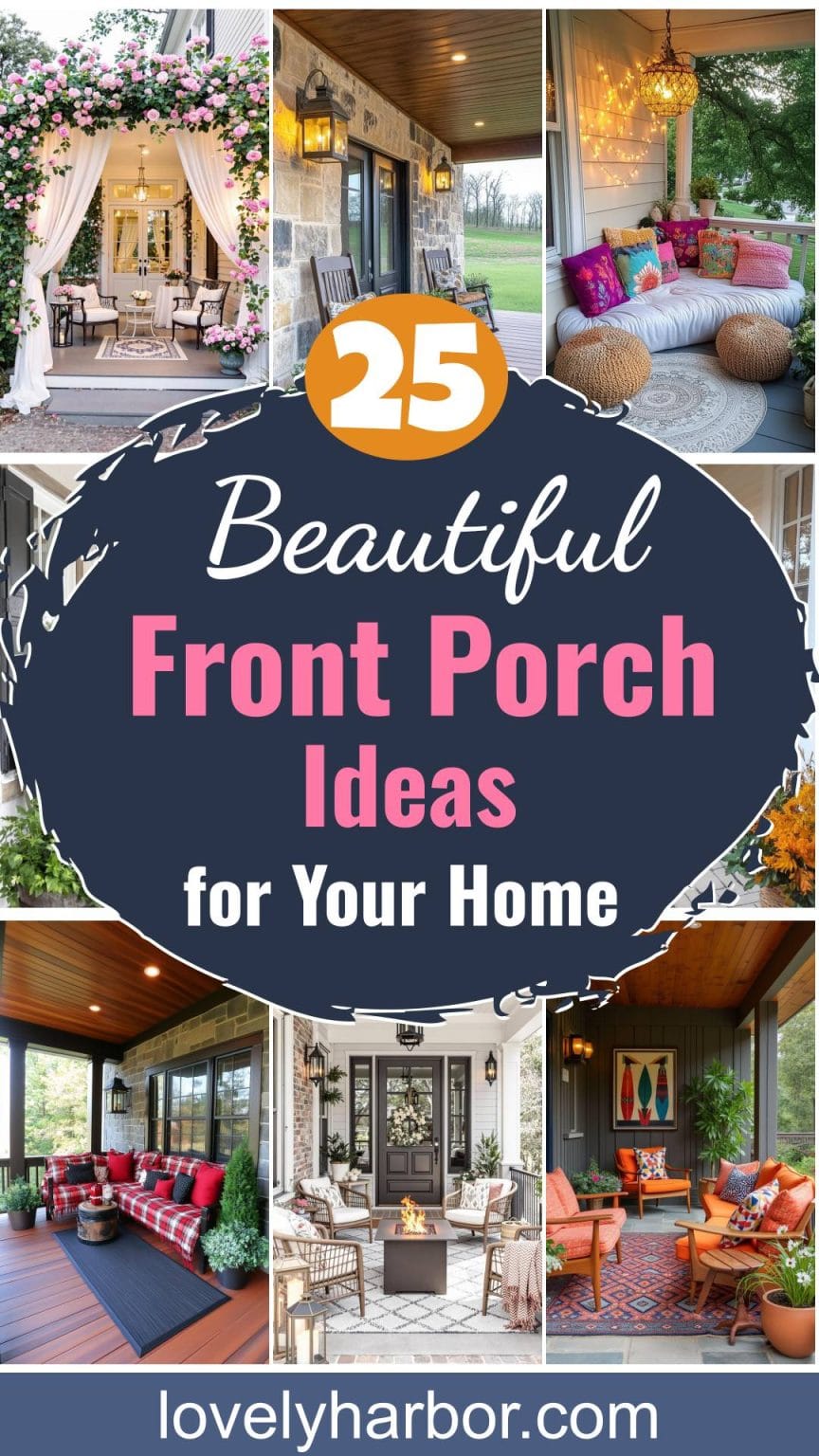 25 Beautiful Front Porch Ideas To Elevate Your Home Style - Lovely Harbor