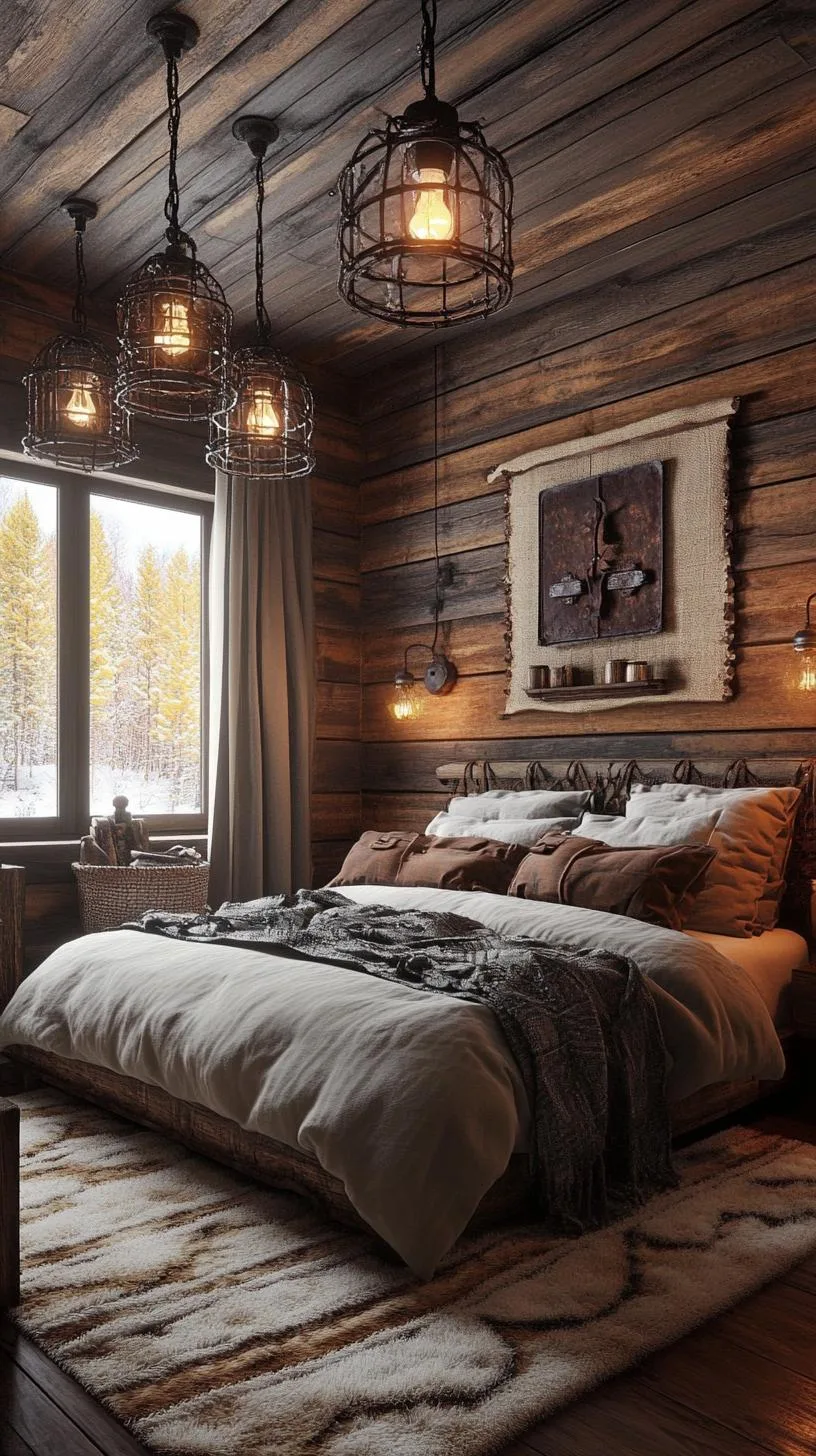 9. Achieve an air of mystery with a warm, ambient glow via pendant lights made from upcycled rustic metals-2