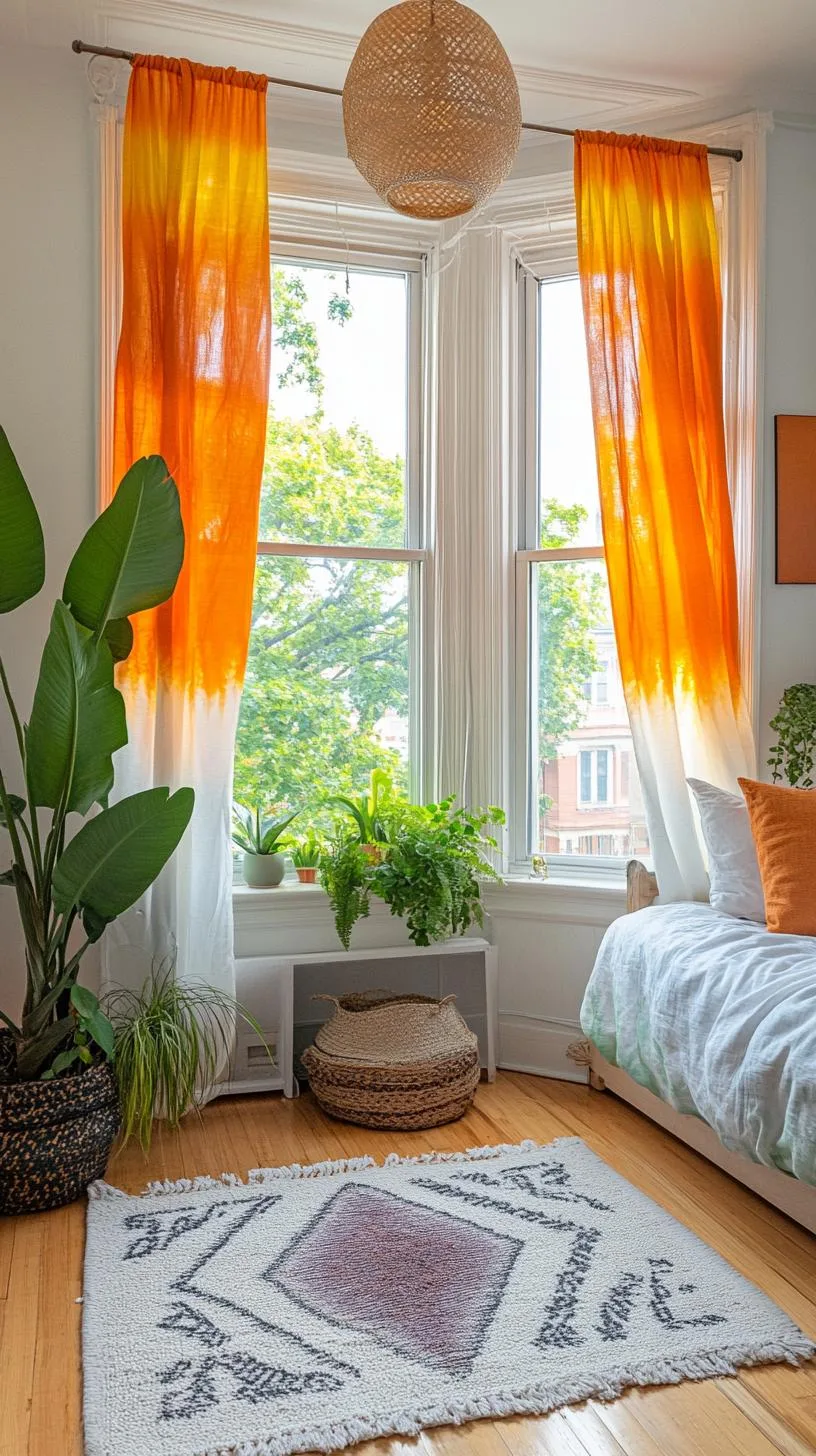16. Adorn windows with flowing, sheer curtains in a tie-dye scheme reminiscent of monsoon skies-0