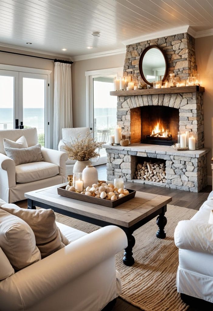 20 Unique Coastal Farmhouse Living Room Ideas That Wow - Lovely Harbor