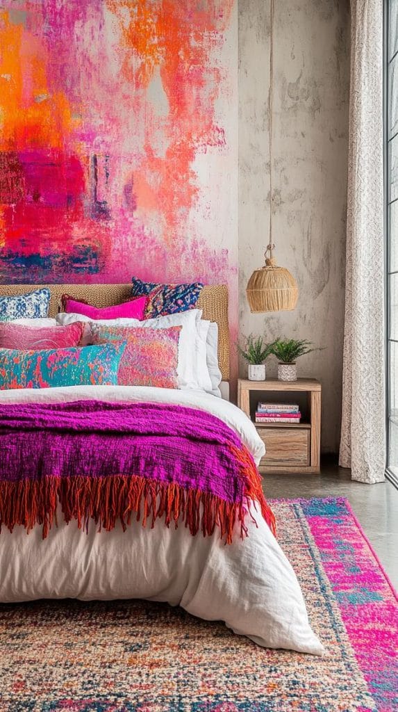 21 Colorful Boho Bedroom Ideas For A Whimsical Hippie Vibe - Lovely Harbor