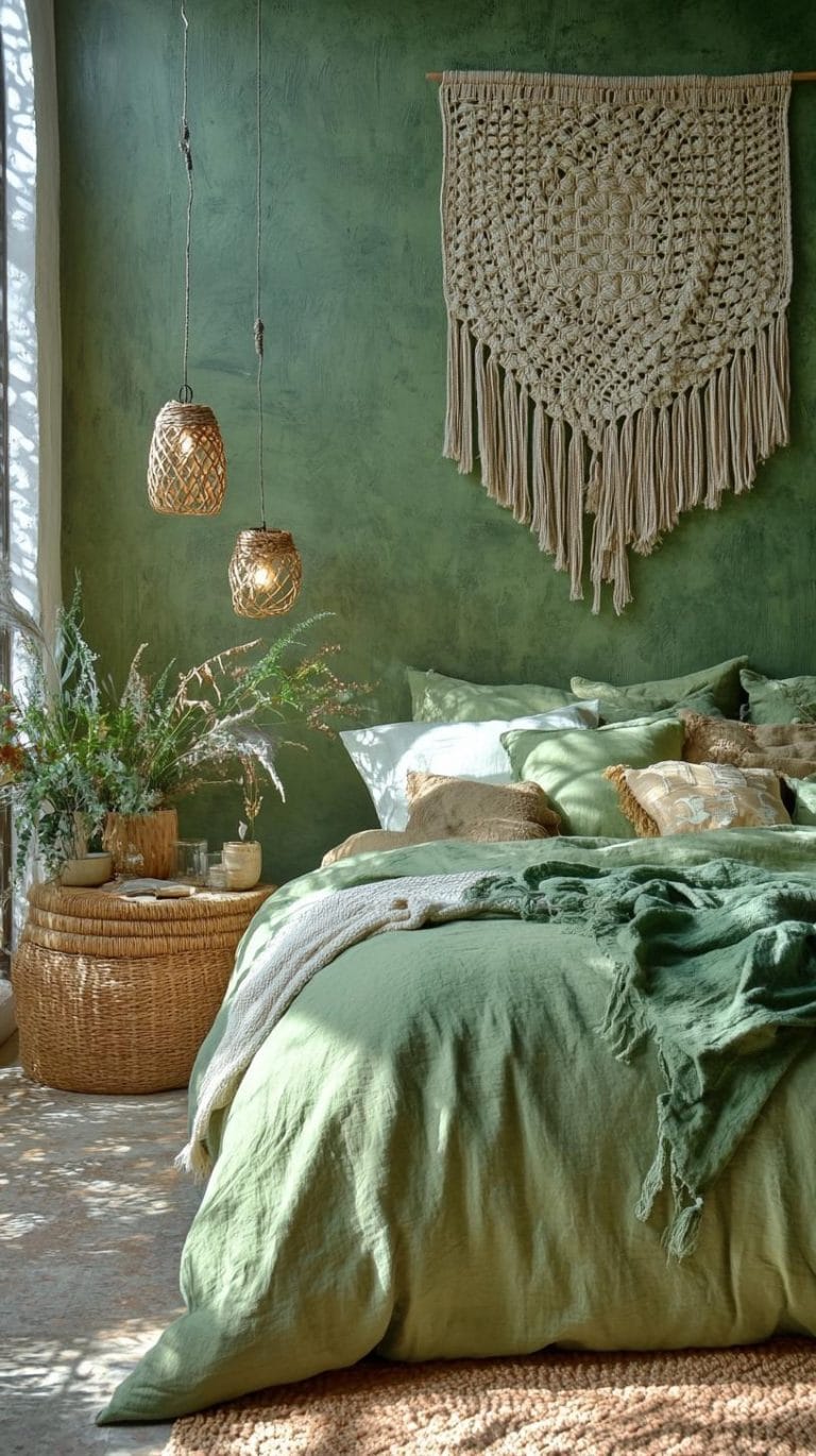 23 Stunning Olive Green Bedroom Ideas You'll Absolutely Love - Lovely ...