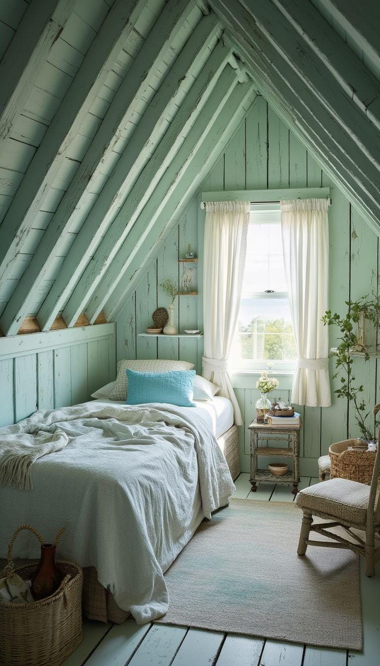 3. Build a relaxing coastal haven using soft blues and greens with weathered wood accents-0