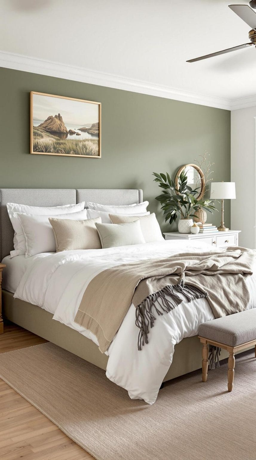 23 Stunning Olive Green Bedroom Ideas You'll Absolutely Love - Lovely ...