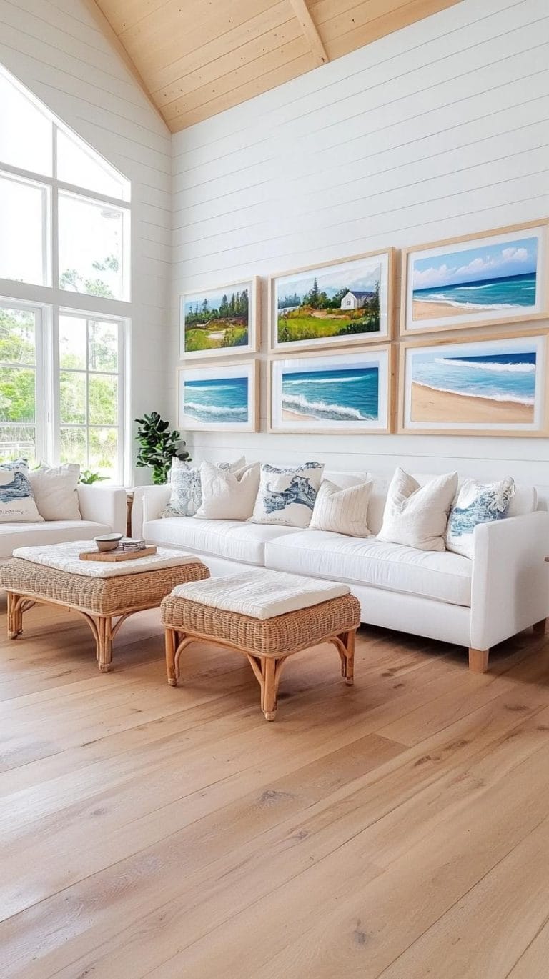 20 Unique Coastal Farmhouse Living Room Ideas That Wow - Lovely Harbor