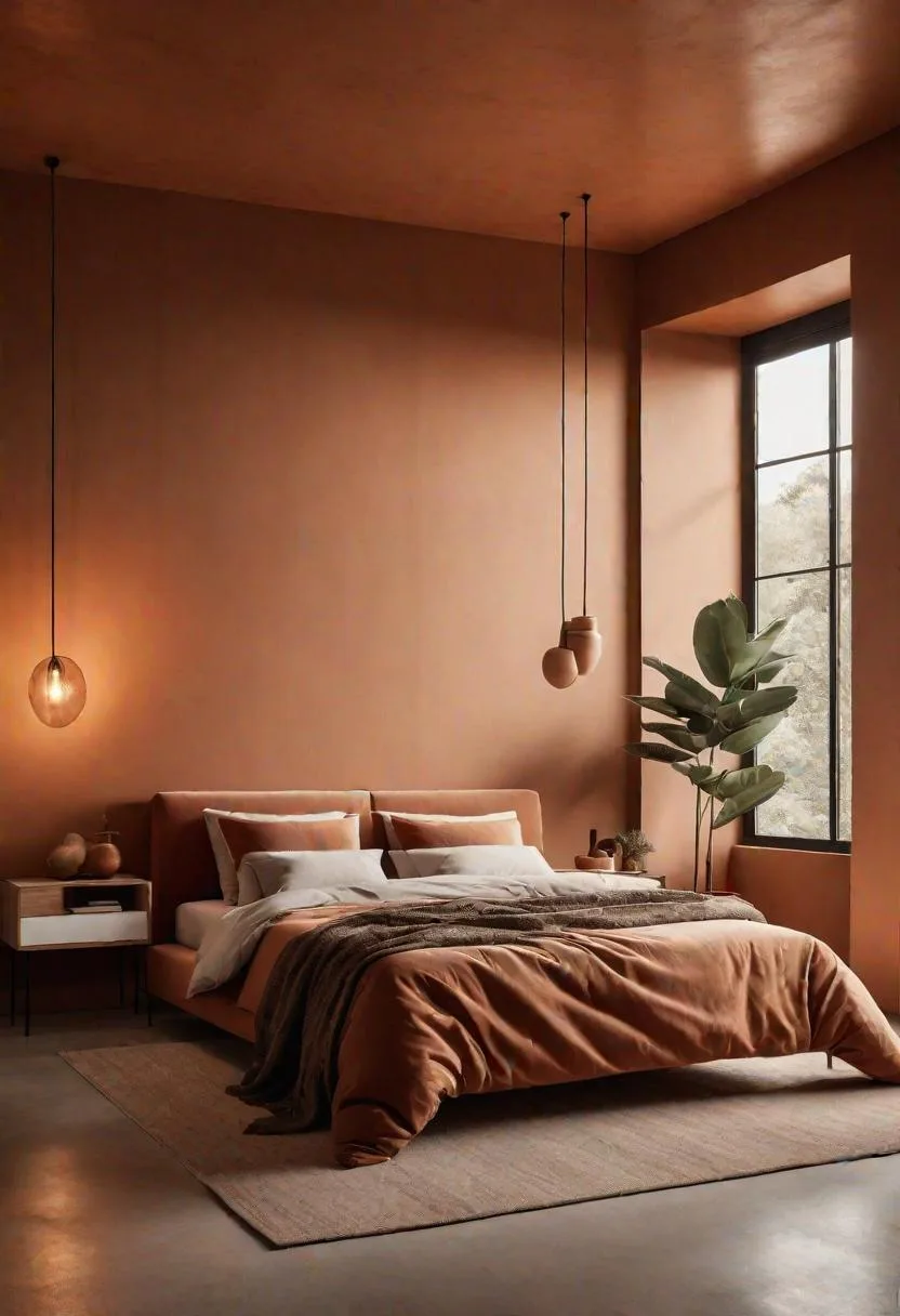 18. Earthy modern centered around terracotta shades and organic decor pieces-0