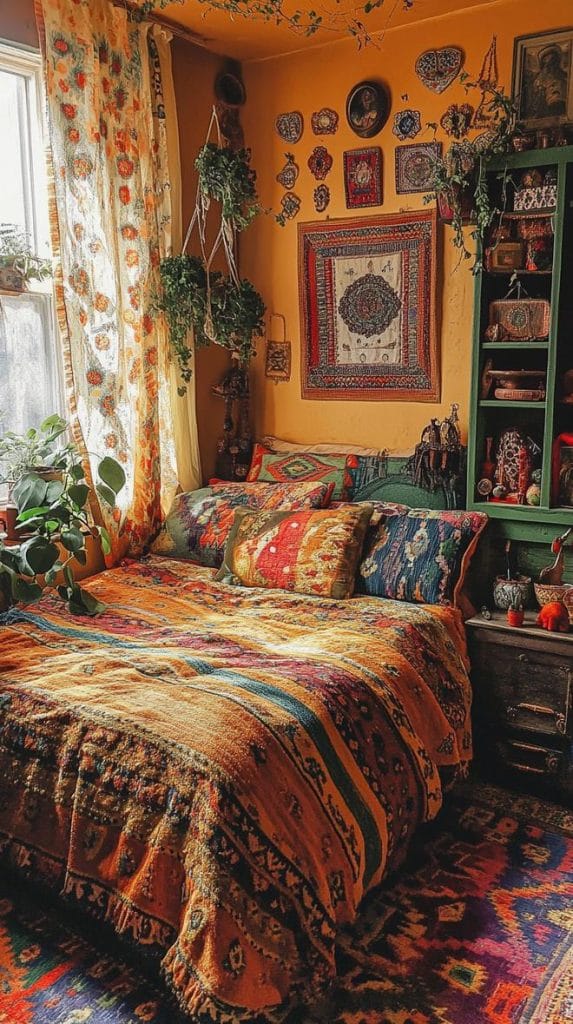 21 Colorful Boho Bedroom Ideas For A Whimsical Hippie Vibe - Lovely Harbor