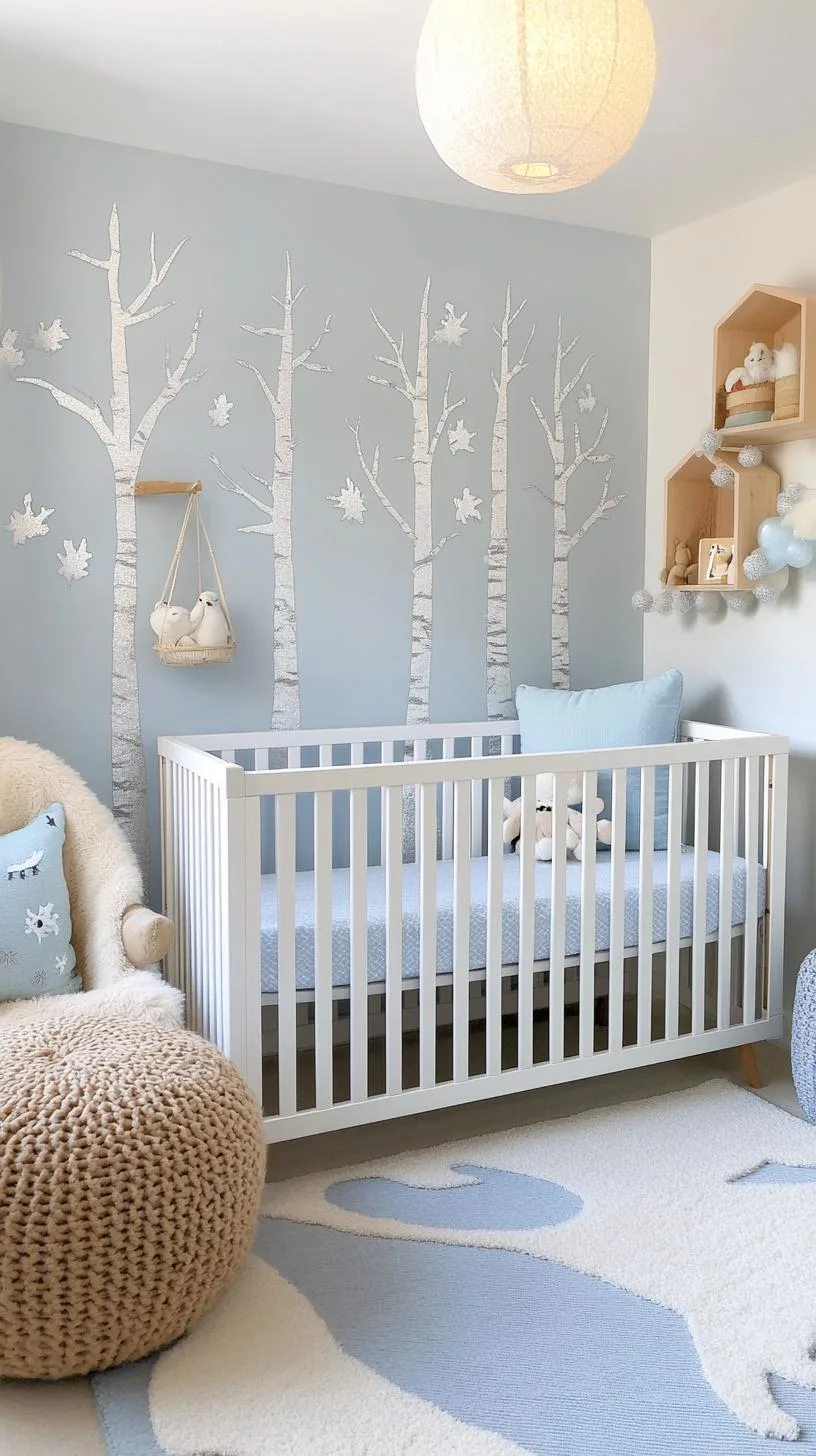 6. Ethereal Twilight Grove with Cool Blues and Silvery Hues-0