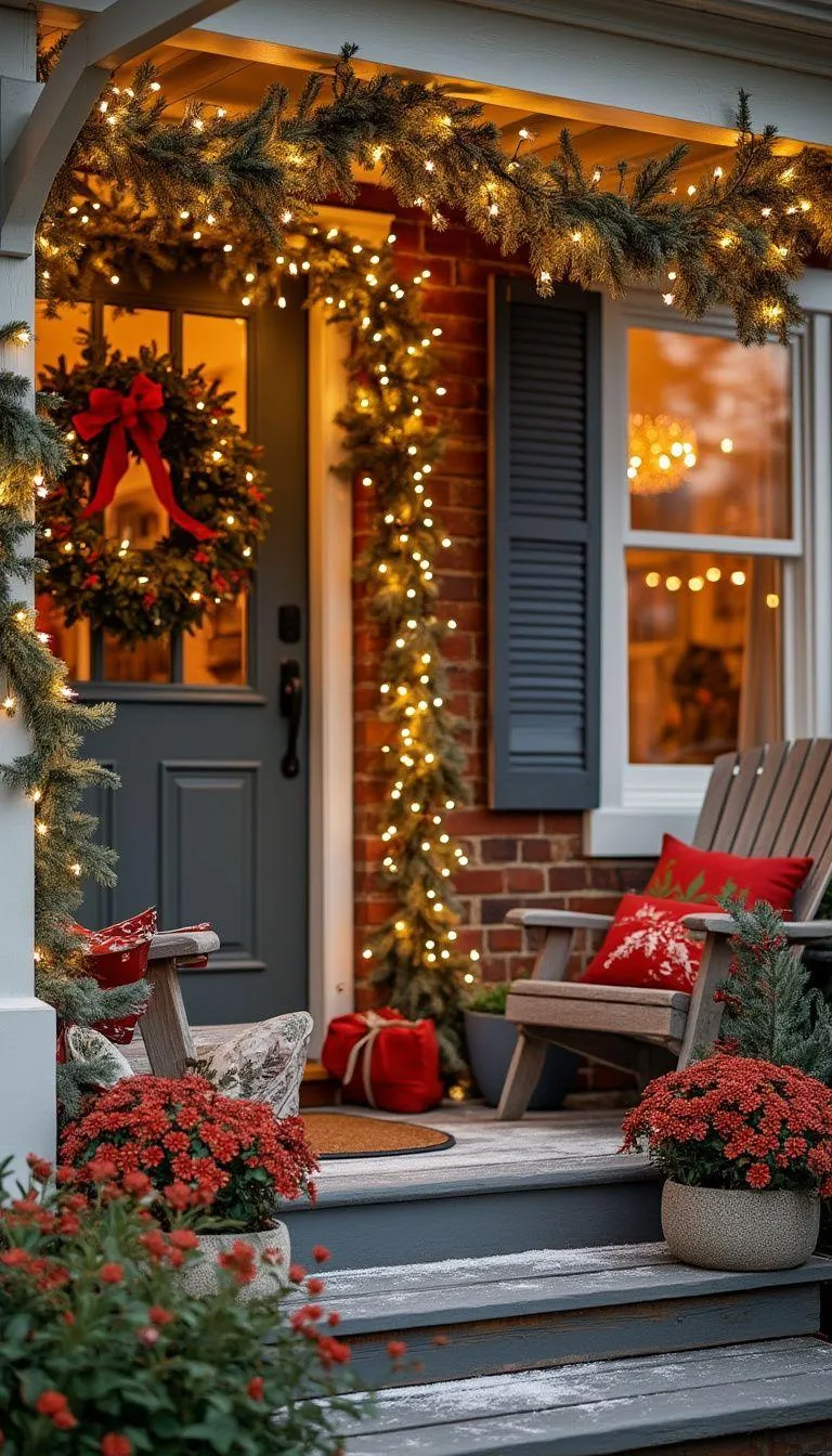 18. Festive flair: Garland with string lights, seasonal wreaths, and changeable themed cushions-0