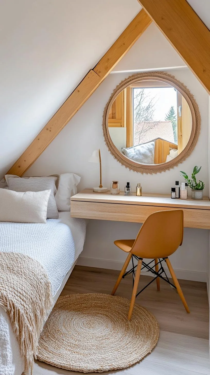 4. Floating Beauty Table with Mirror: A compact vanity that saves floor space while adding elegance-0