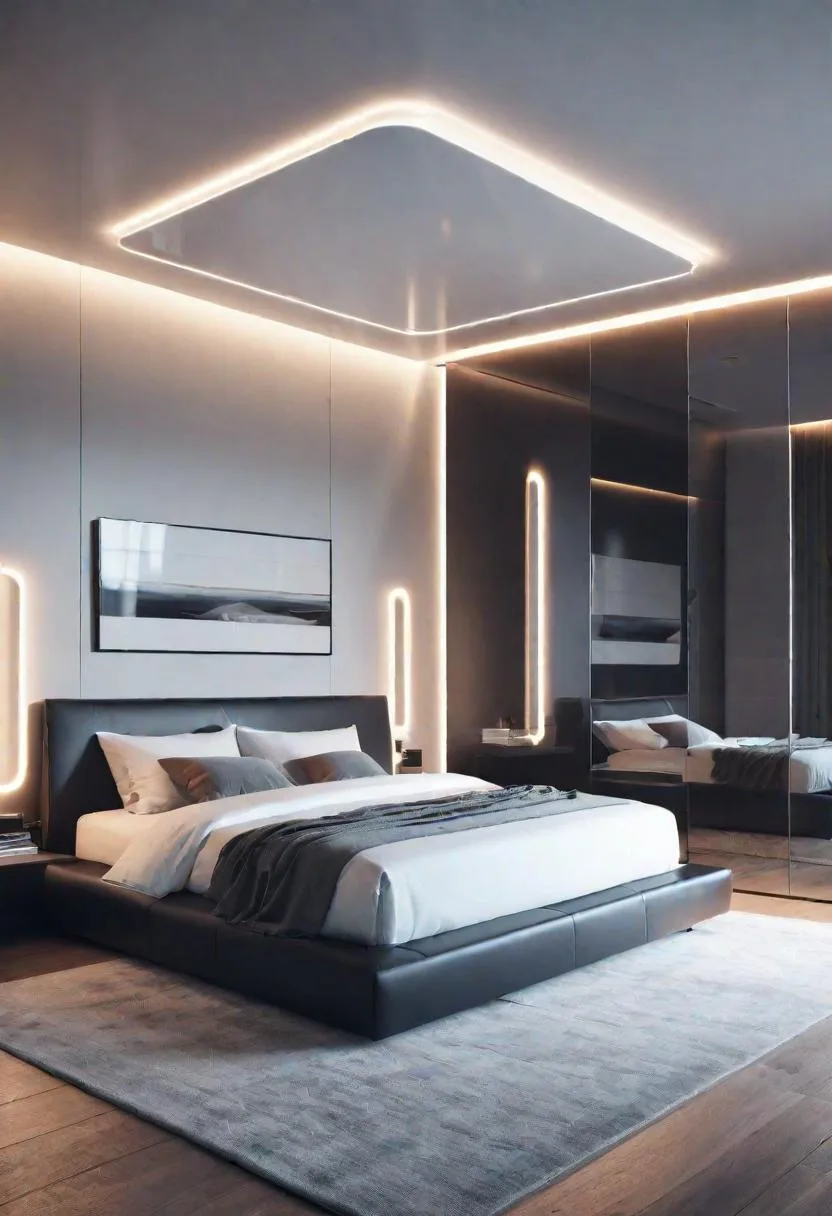 16. Futuristic simplicity using sleek lines, innovative lighting, and automated features-0