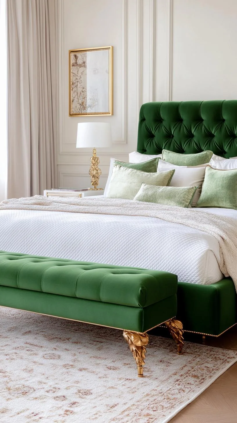 23 Stunning Olive Green Bedroom Ideas You'll Absolutely Love 60 7. Glamorous Olive Green and Velvet with Brass Fixtures-1