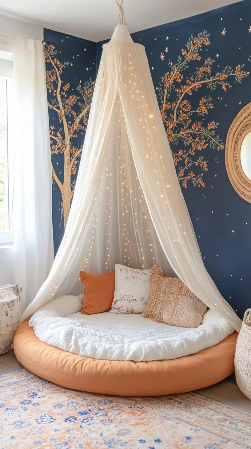 3. Illuminated Canopy Realm with Twinkling String Lights and Night Sky Murals-2