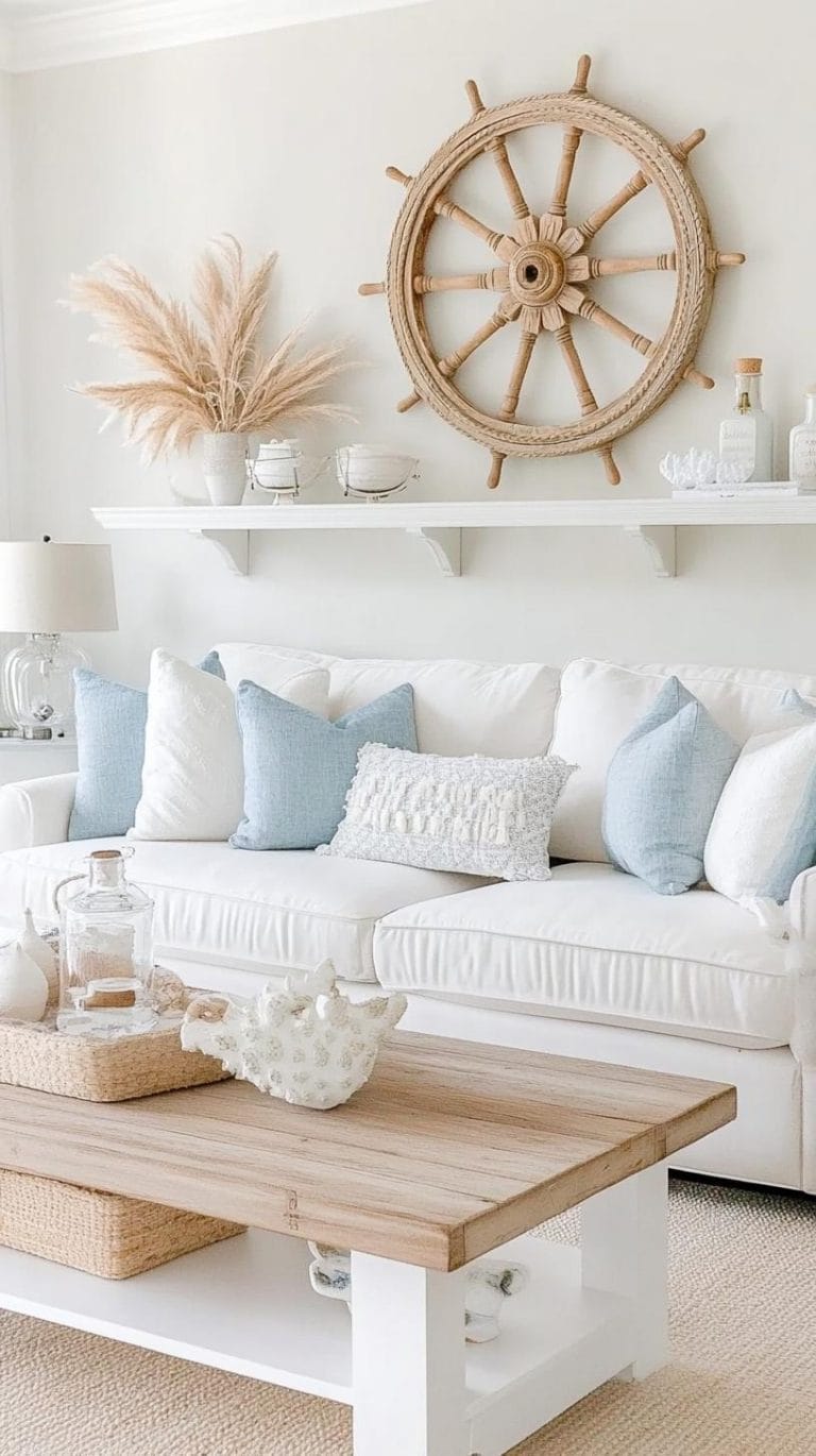 Farmhouse Coastal Living Room Ideas