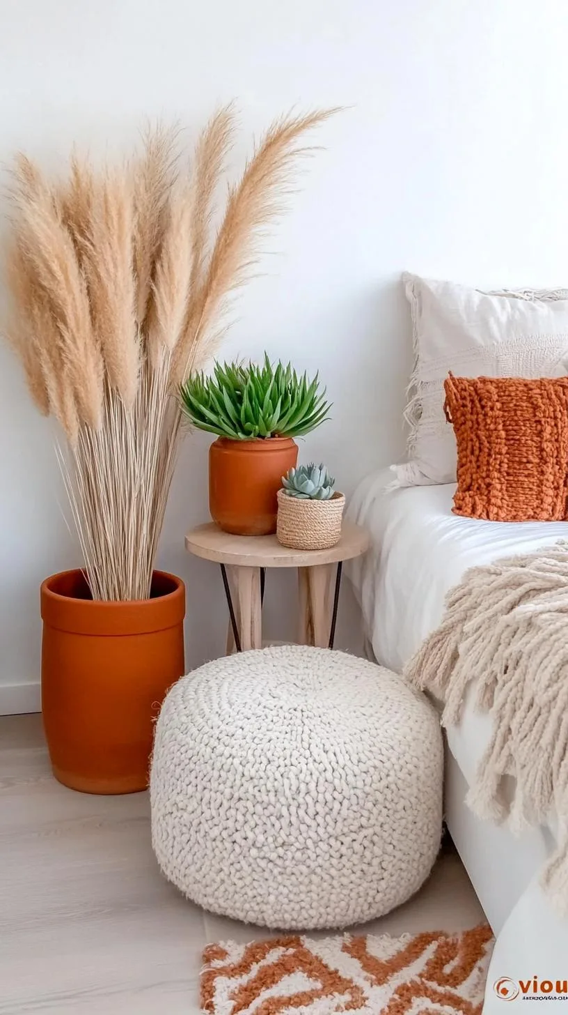 13. Integrate pampas grass and succulents in terracotta pots for an earthy, desert vibe-2