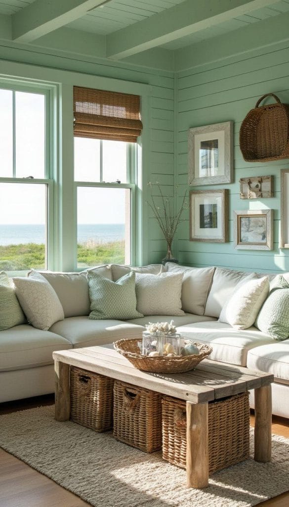 20 Unique Coastal Farmhouse Living Room Ideas That Wow - Lovely Harbor
