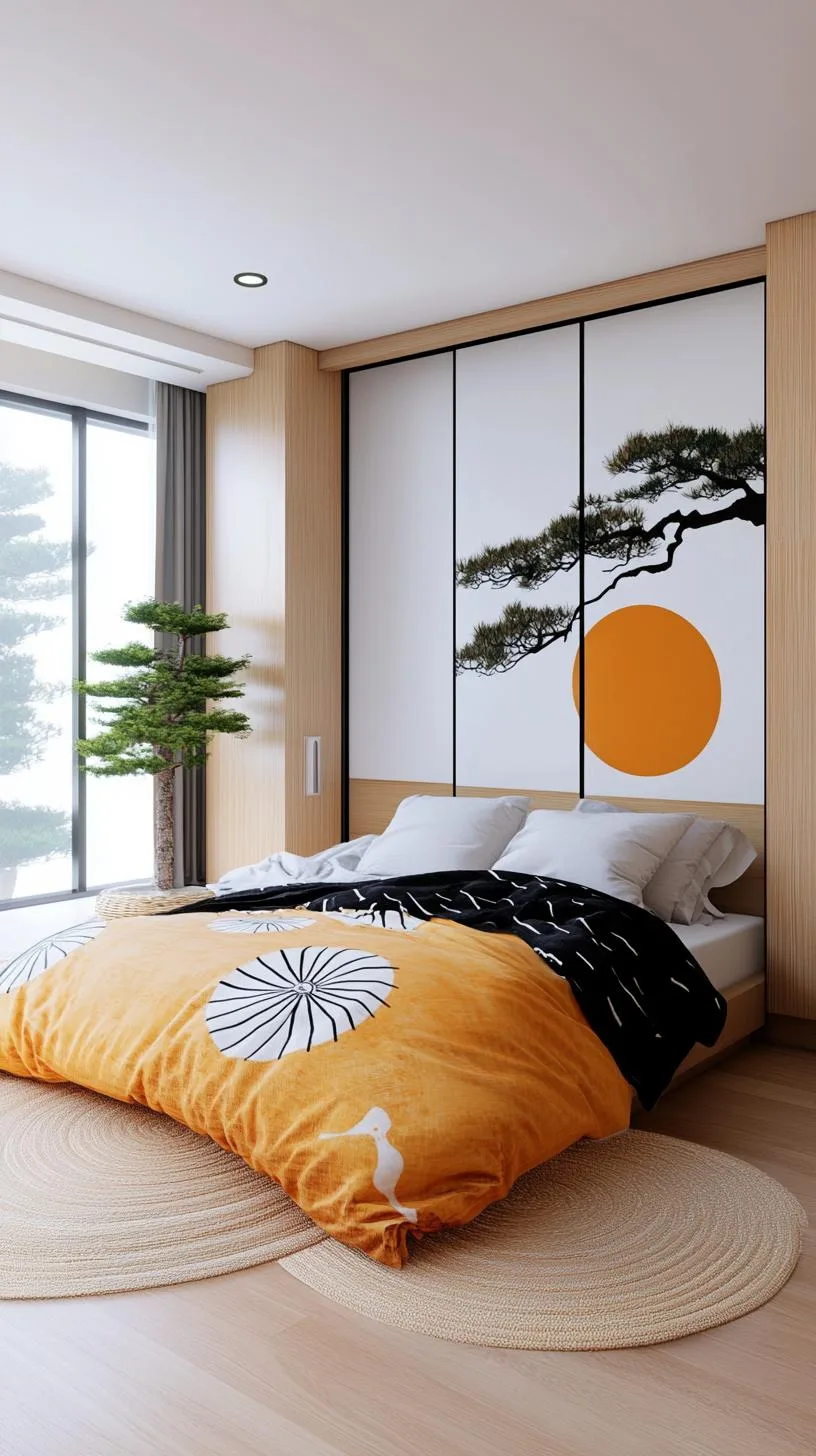 20 New Minimalist Bedroom Ideas to Inspire Your 2025 Refresh 28 5. Japanese-Inspired Tranquility: Utilize tatami mats and sliding shoji screens for a harmonious space-1