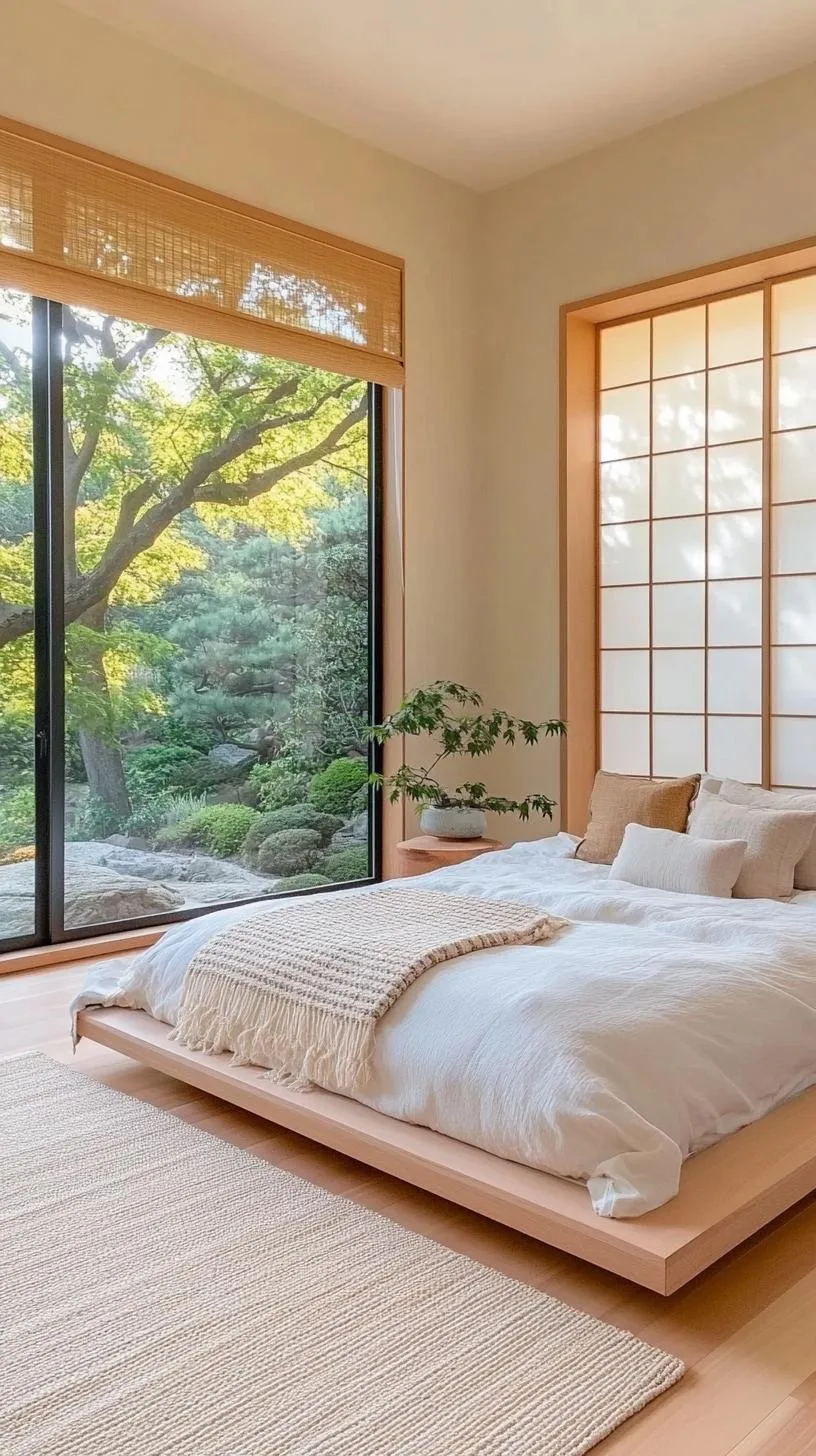 20 New Minimalist Bedroom Ideas to Inspire Your 2025 Refresh 31 5. Japanese-Inspired Tranquility: Utilize tatami mats and sliding shoji screens for a harmonious space-2