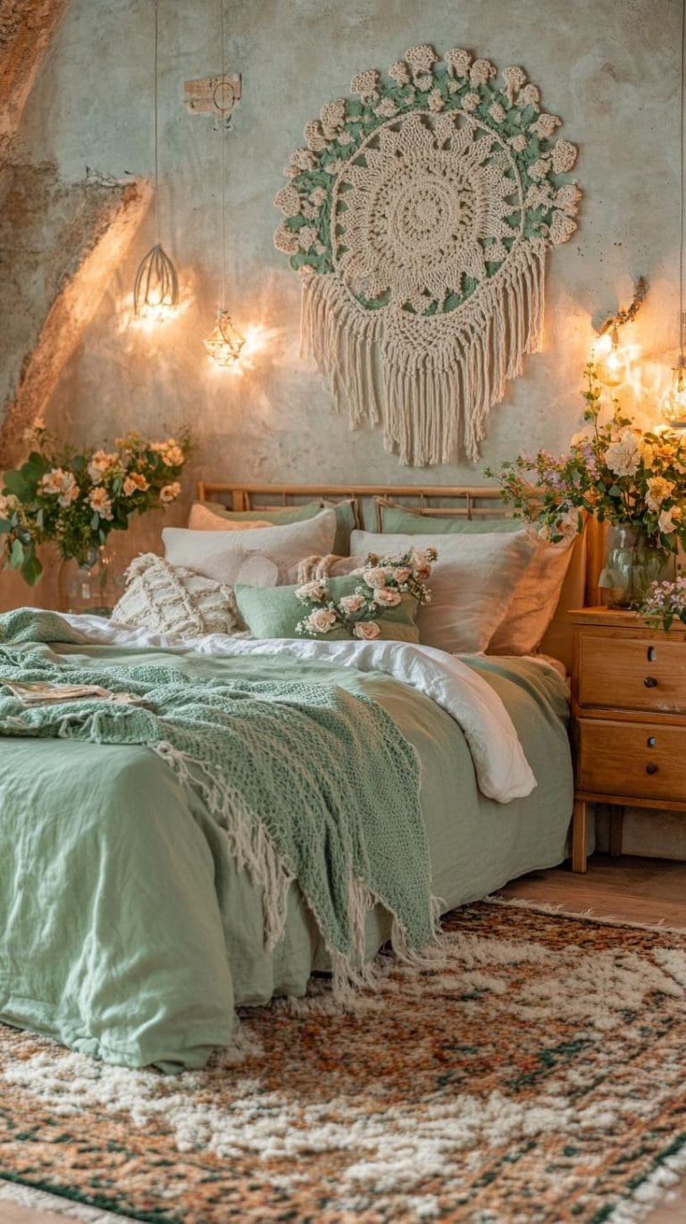 25 Unique Sage Green Boho Bedroom Ideas For 2025 - Lovely Harbor
