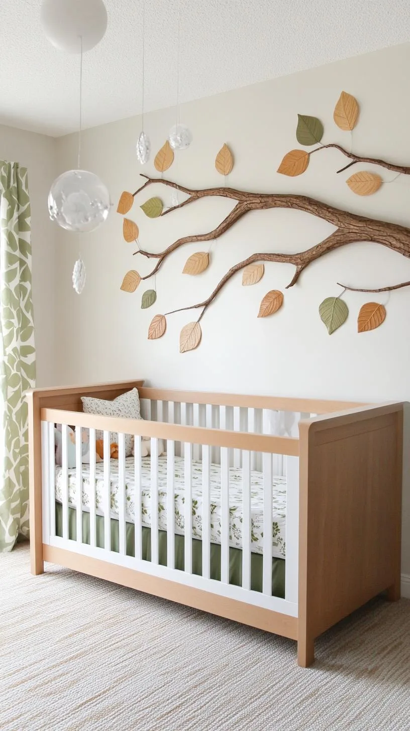 11. Magic Woodland Walk with Tree Branch Mobiles and Leaf Patterns-1