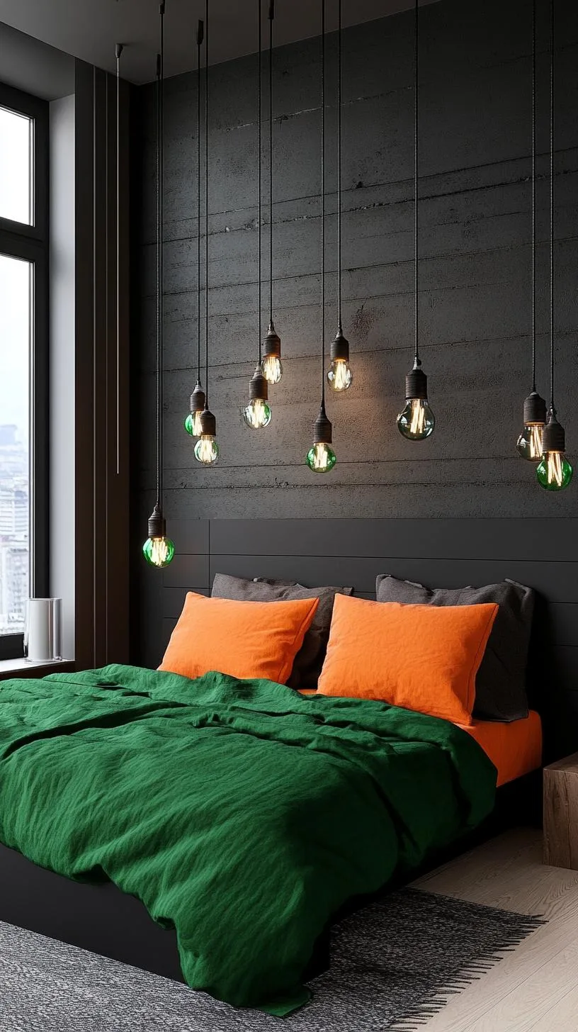 12. Minimalist Mocha Mix: Format an uncluttered room with green-tinted light bulbs and matte black finishes-1
