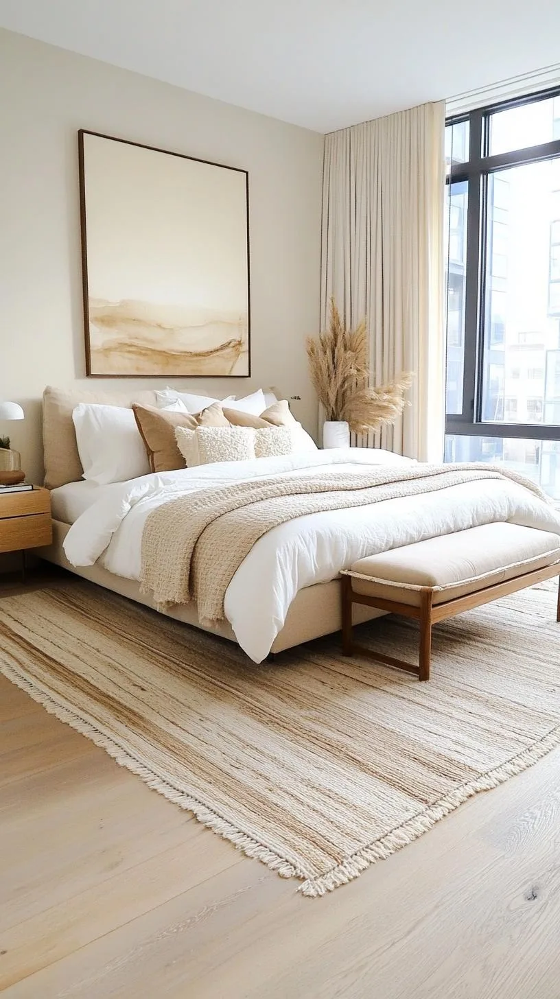 1. Minimalistic sanctuary with soft neutral colors and linear furniture-1