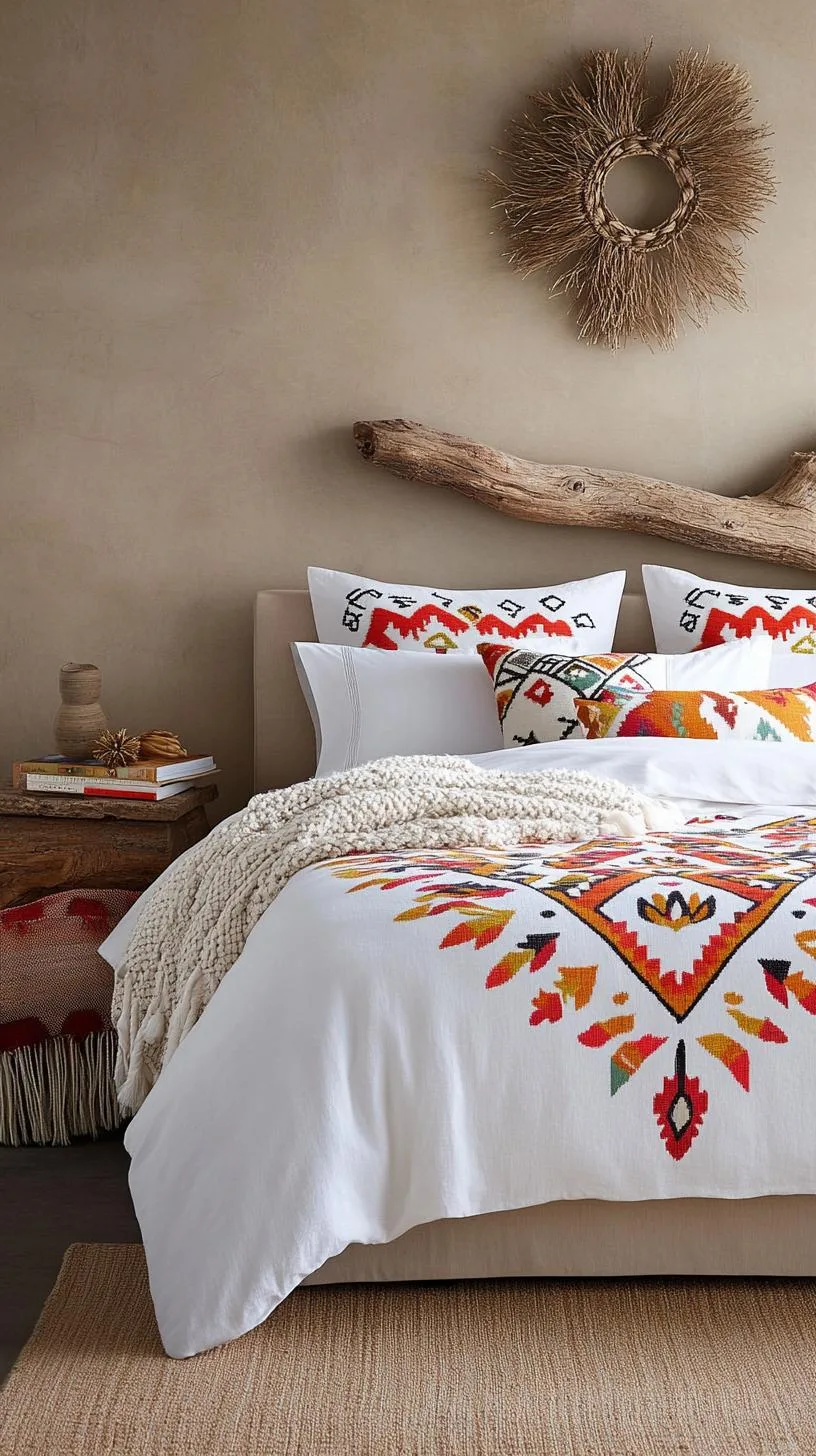 10. Mix-and-Match Bedding: Layer ethnic-style printed duvet covers with knitted throws for an effortlessly chic look-1