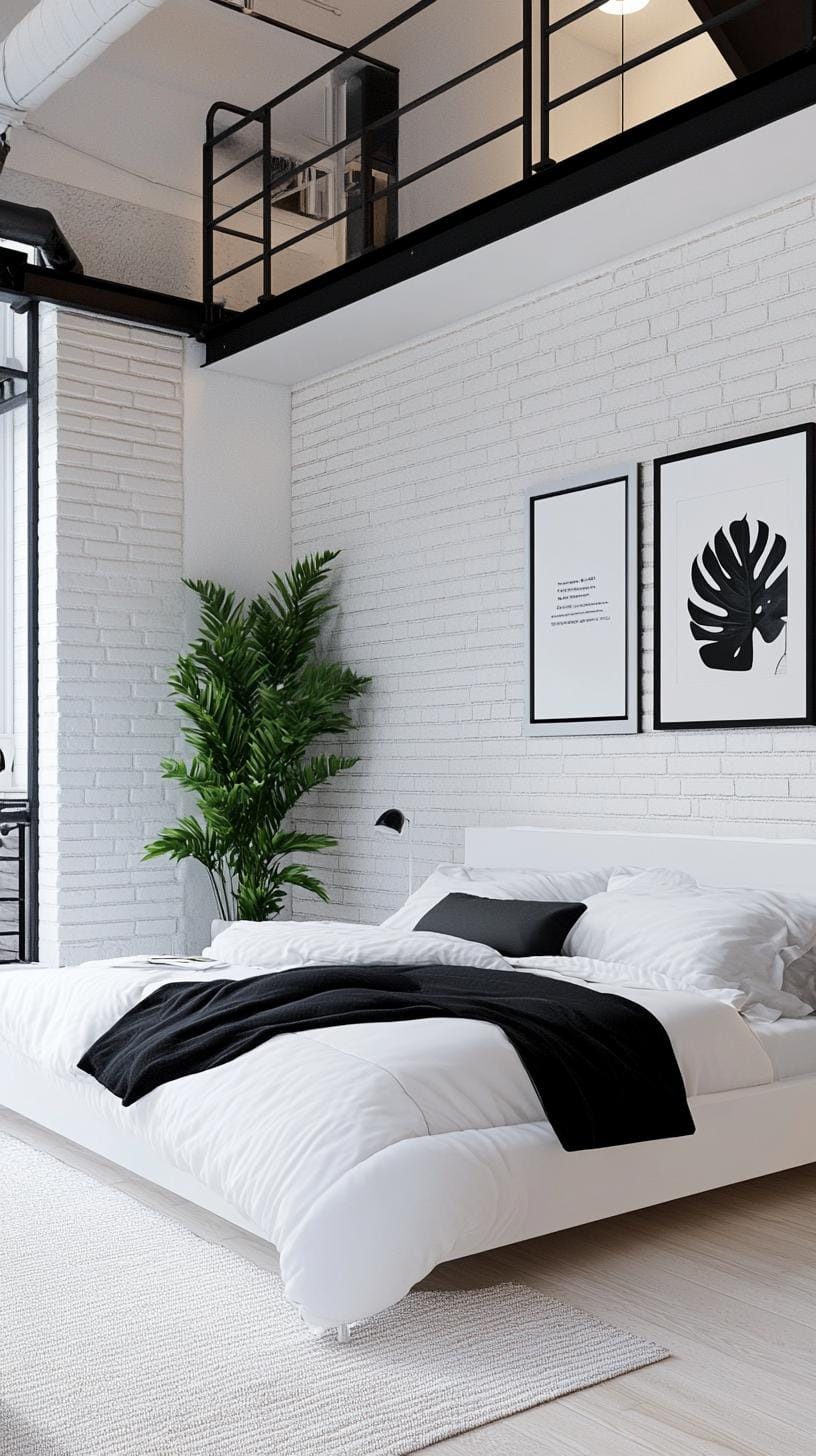 13. Modern Monochrome Loft Design-3