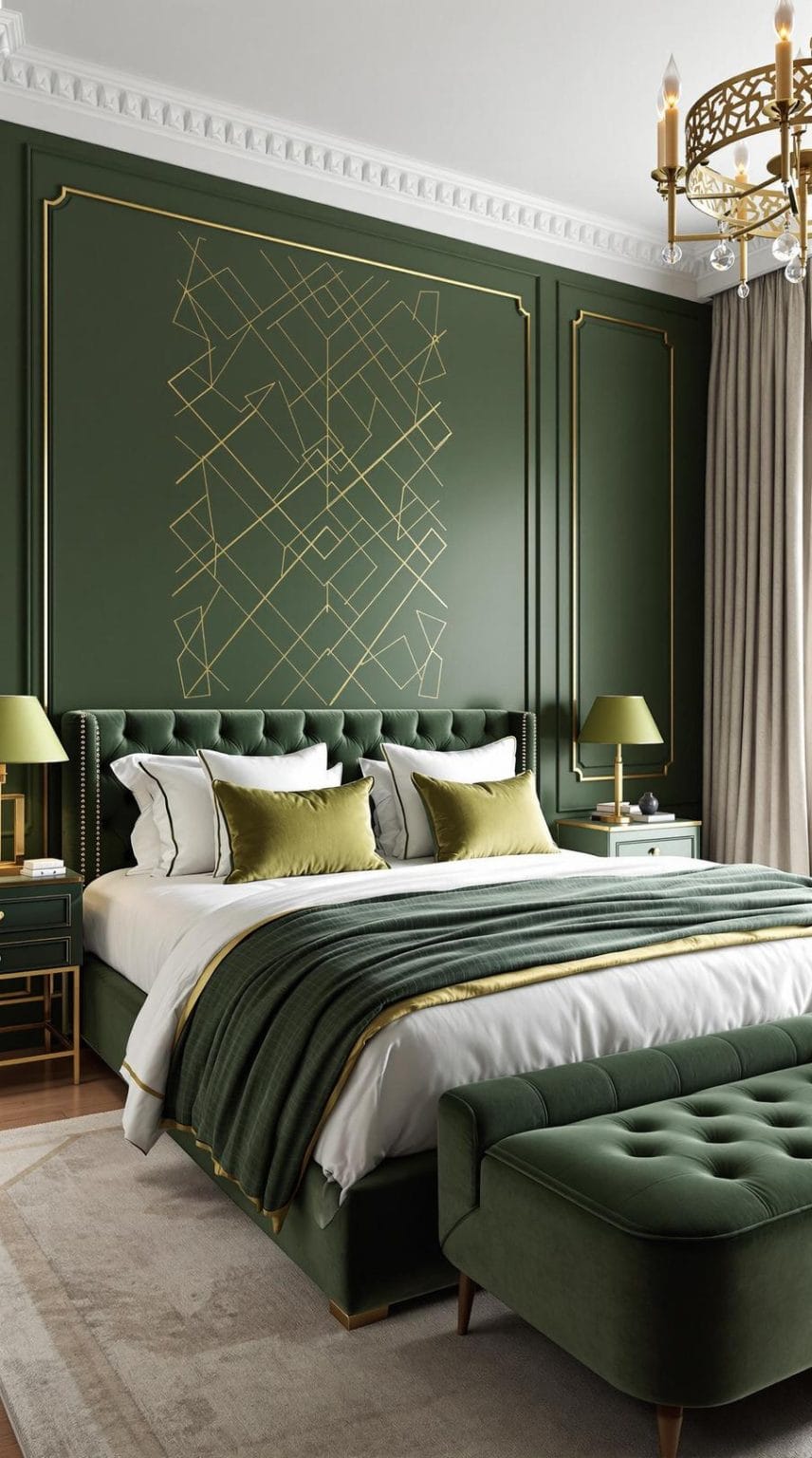 23 Stunning Olive Green Bedroom Ideas You'll Absolutely Love - Lovely ...