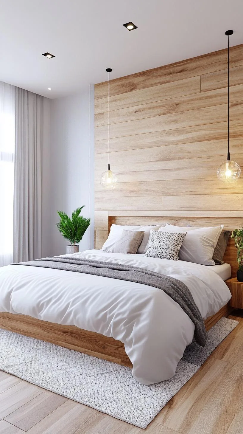 20 New Minimalist Bedroom Ideas to Inspire Your 2025 Refresh 2 1. Monochrome Zen: Use shades of white and light gray with natural wooden elements for a serene ambiance-0