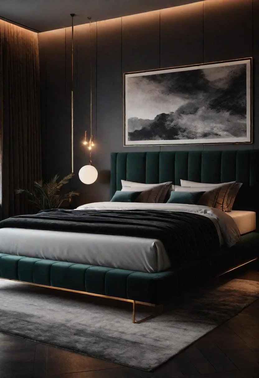 8. Moody elegance with deep color schemes, velvet textures, and dramatic lighting-1