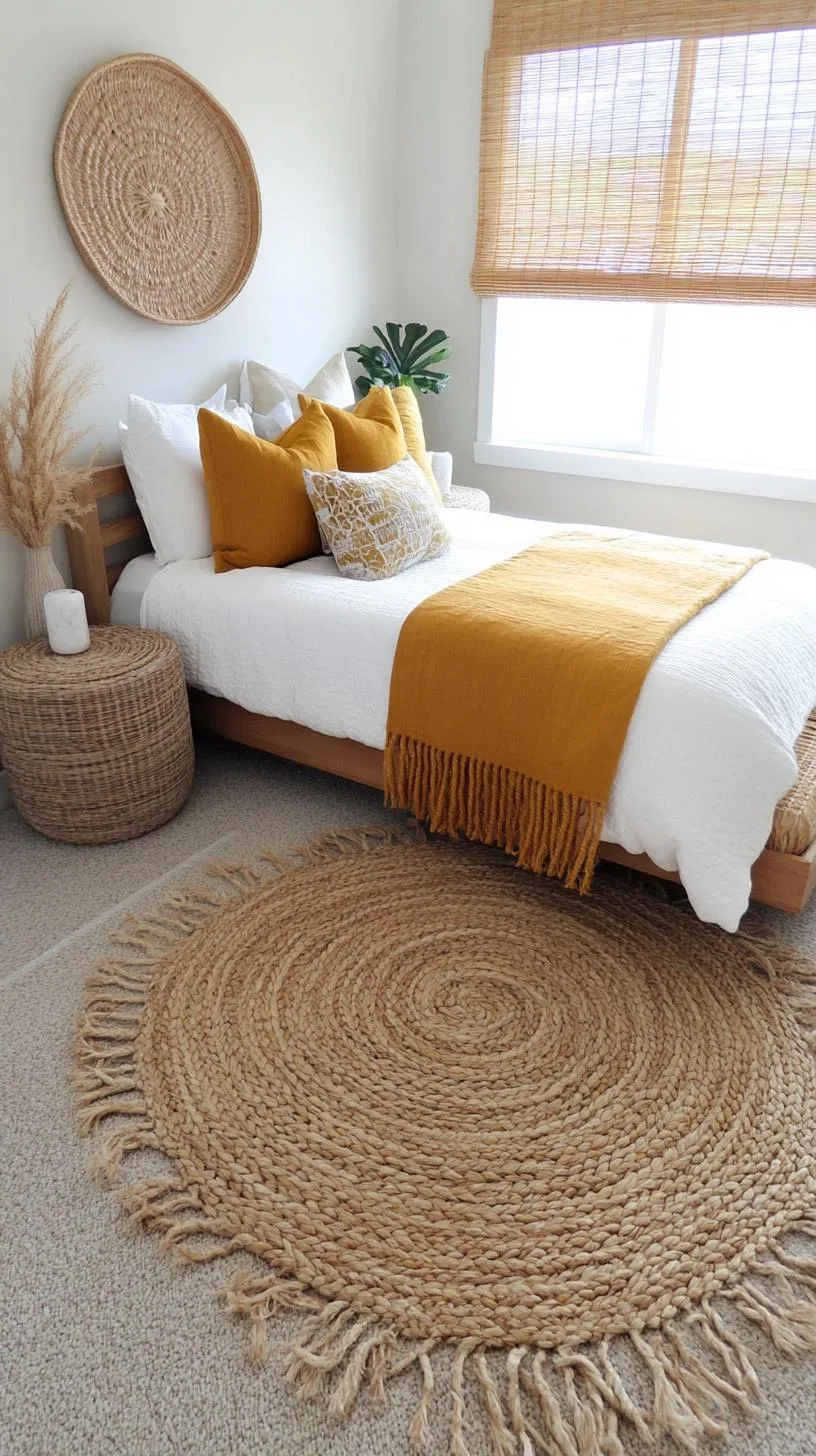 8. Natural Fiber Elements: Utilize jute or sisal rugs and bamboo shades for an organic, earthy touch-1