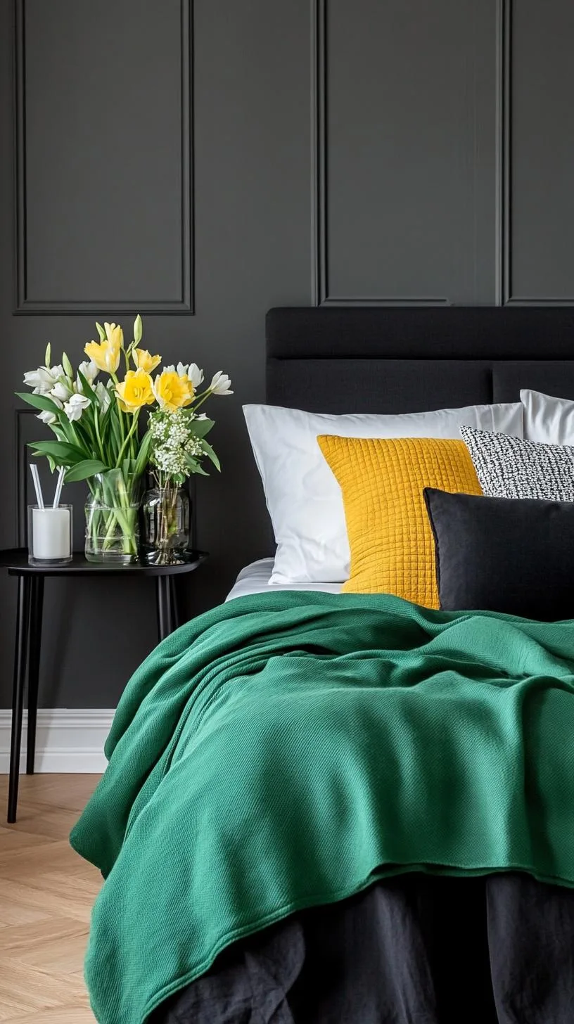 15. Nordic Nights: Mix deep green fabrics with black Scandinavian furniture for simplicity and style-1
