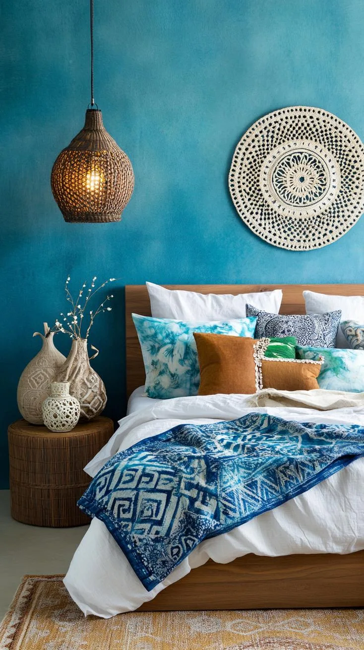 10. Oceanic Opulence: Envision an ocean-inspired look with shibori textiles and beaded curtain dividers-1